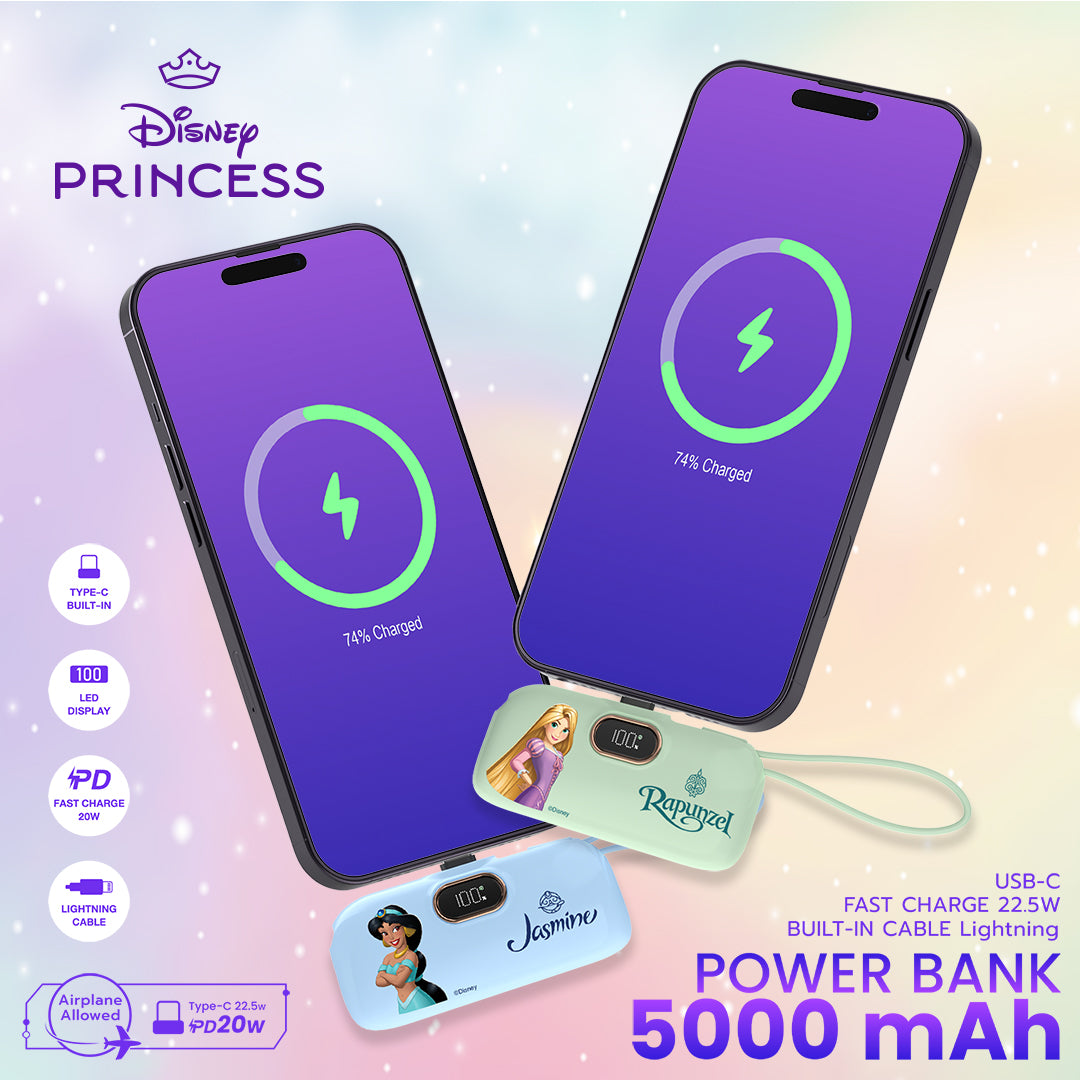 Rapunzel Princess Power Bank Type-C (5000mAh) (Green) by Amaze Max