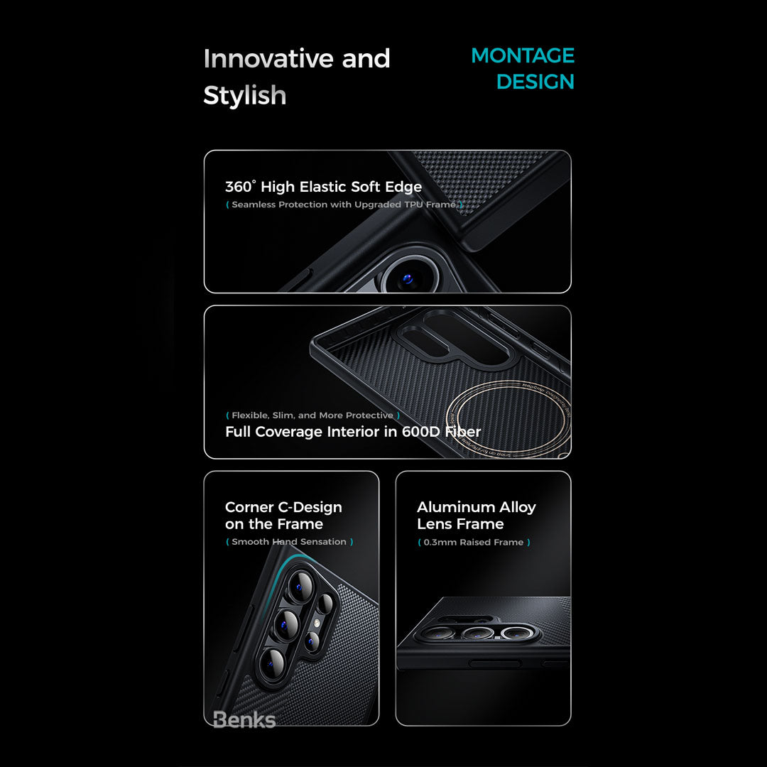 Montage Kevlar ArmorAir Pro (Samsung S24 Ultra) (600D+1500D) By Benks