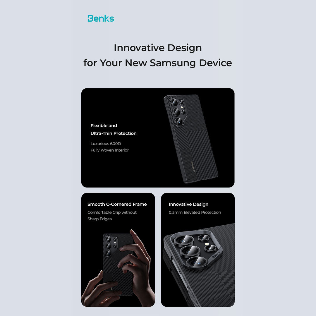 Montage ArmorAir 600D Case (Samsung S25 Ultra) (Black) By Benks