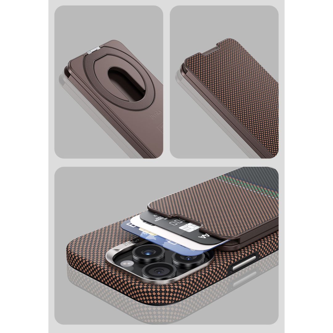 Armor Go Prestige Magsafe Wallet Stand (Gold) by Benks