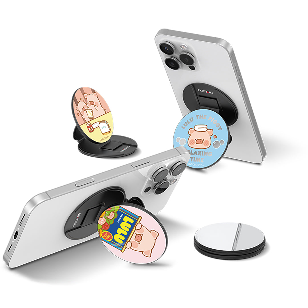 Bubble Piggy Lulu the Piggy Griptok Magsafe Stand Cover By Casebang