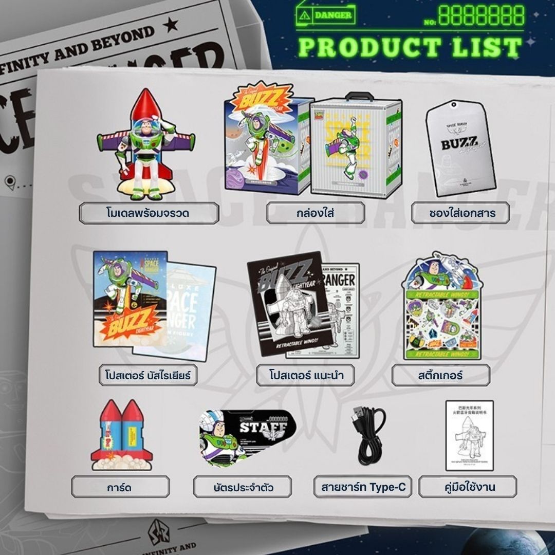 Buzz Toystory Bluetooth Speaker (w/Light) by Martube