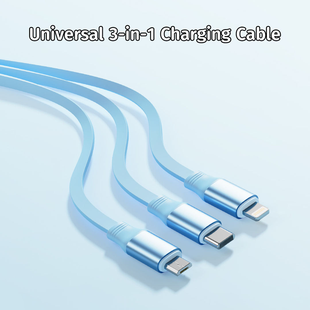 Doraemon 3In1 Charge & Sync Cable (Blue) by Rock