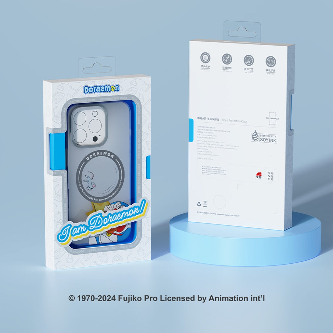 Doraemon In Share Magnetic Case (iPhone) (Grey) by Rock