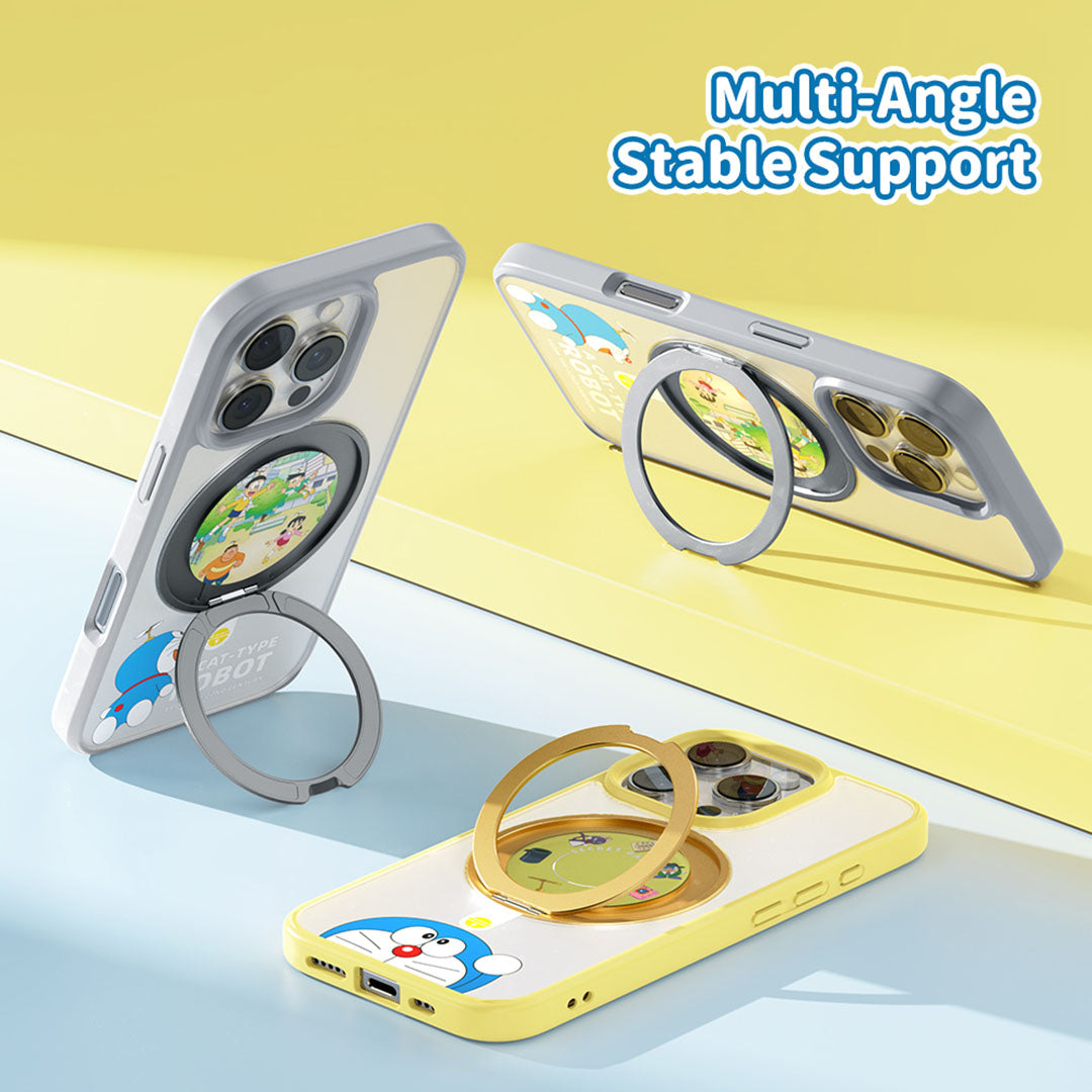Doraemon Rotating Stand Magnetic Case (iPhone) (Yellow) by Rock