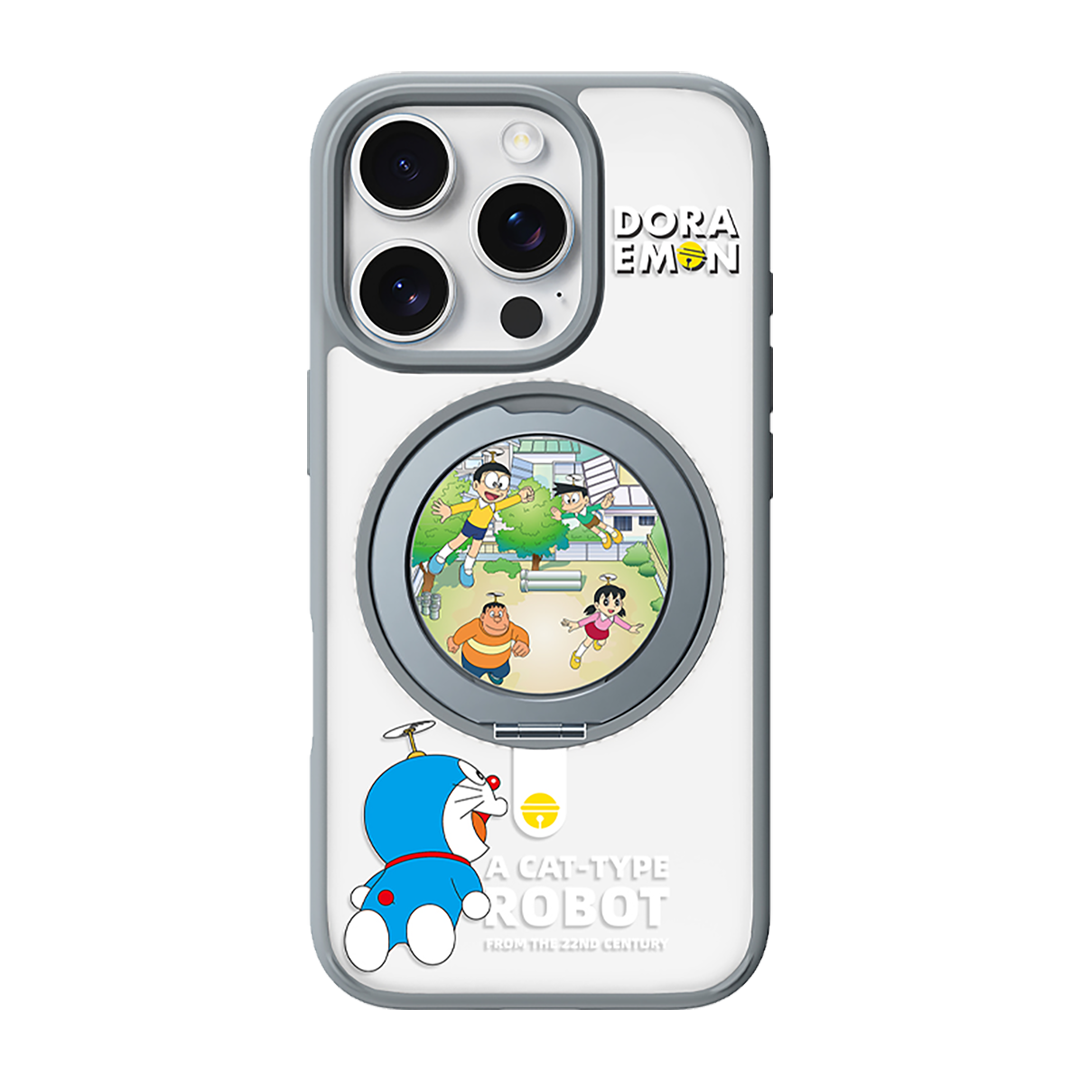 Doraemon Rotating Stand Magnetic Case (iPhone) (Yellow) by Rock