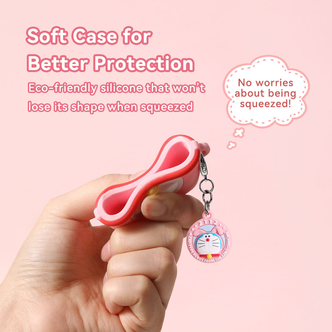 Doraemon Treasure Bag Rabbit Silicone Case (Airpods 4) (Pink) by Rock