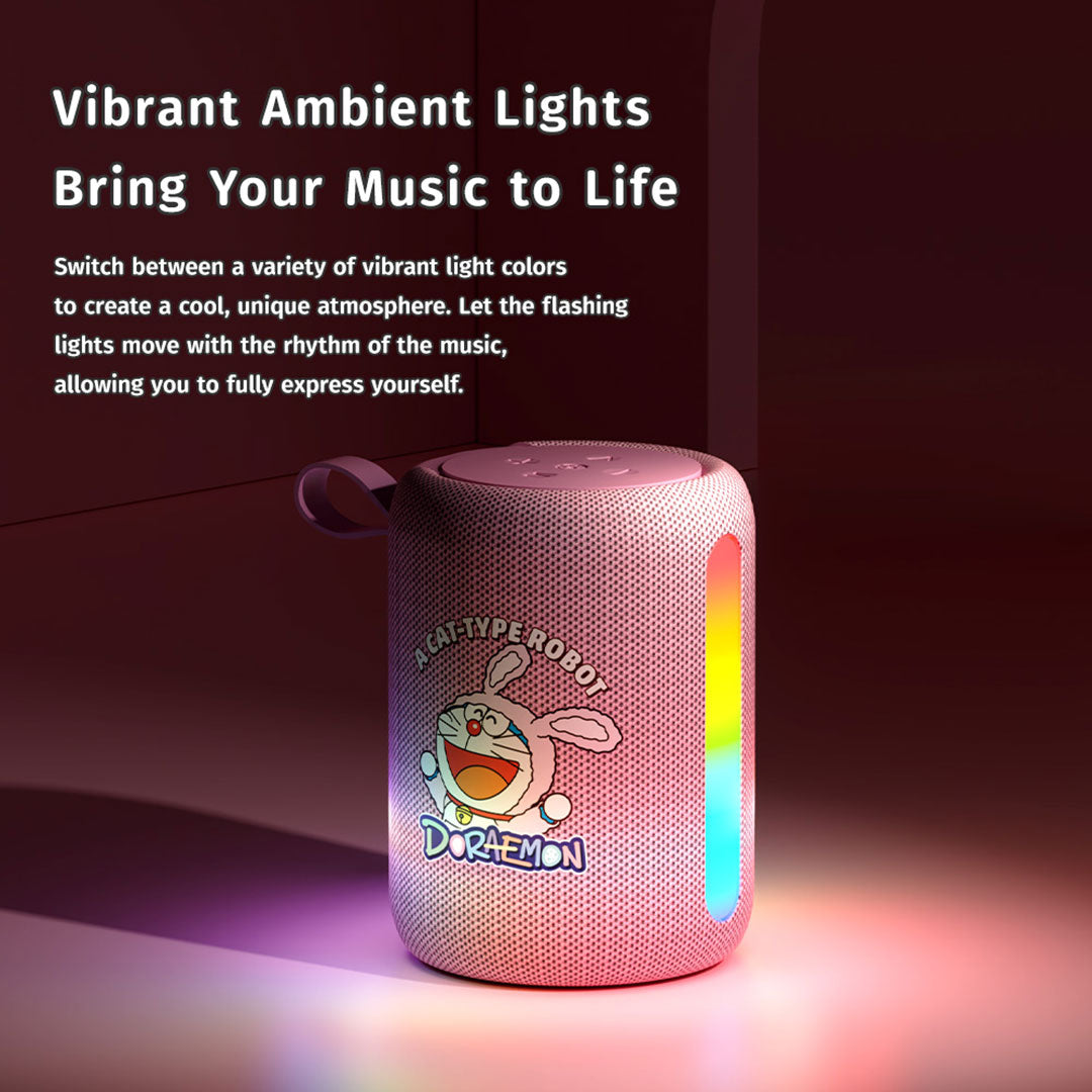 Doraemon S56 Fabric Mesh Lamp Speaker (Pink) by Rock