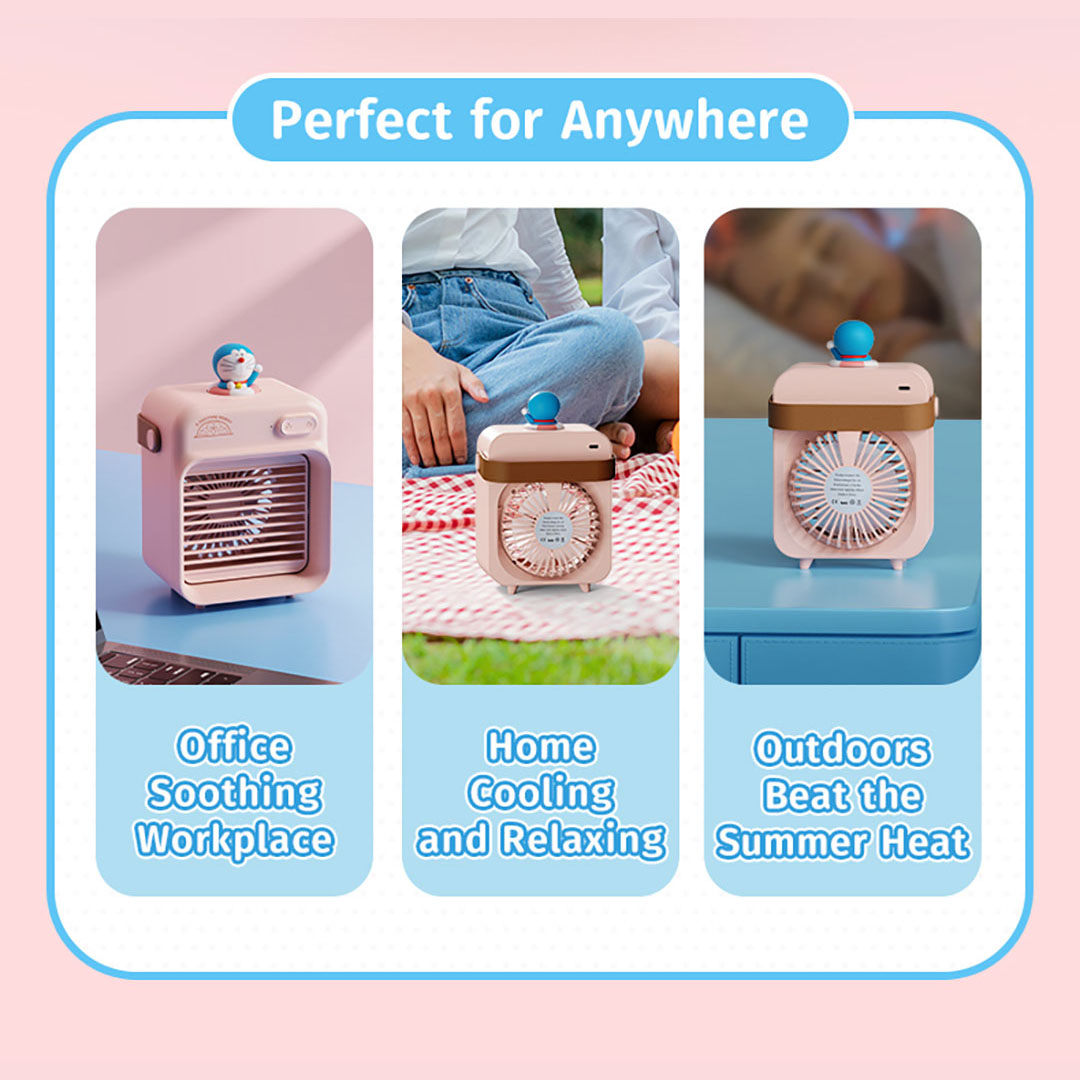Doraemon Cooling Water Fan (Pink) by Rock