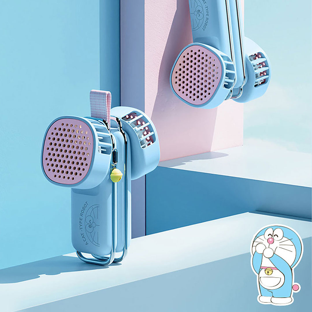 Doraemon Hanging Neck Fan (Blue) by Rock