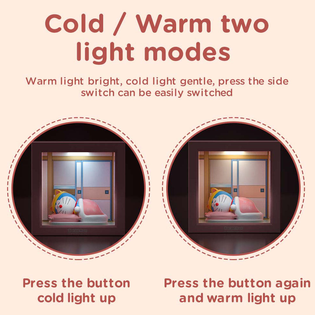 Doraemon Sleeping Baby Frame Lamp (Pink) by Rock