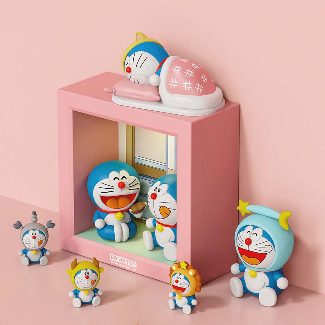 Doraemon Sleeping Baby Frame Lamp (Pink) by Rock