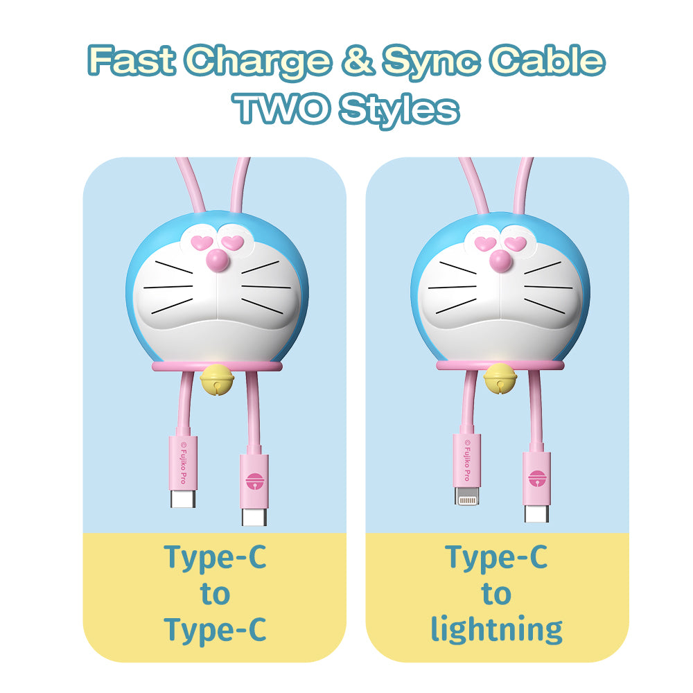 Doraemon Fast Charge & Sync Cable (C TO C 100W) By Rock