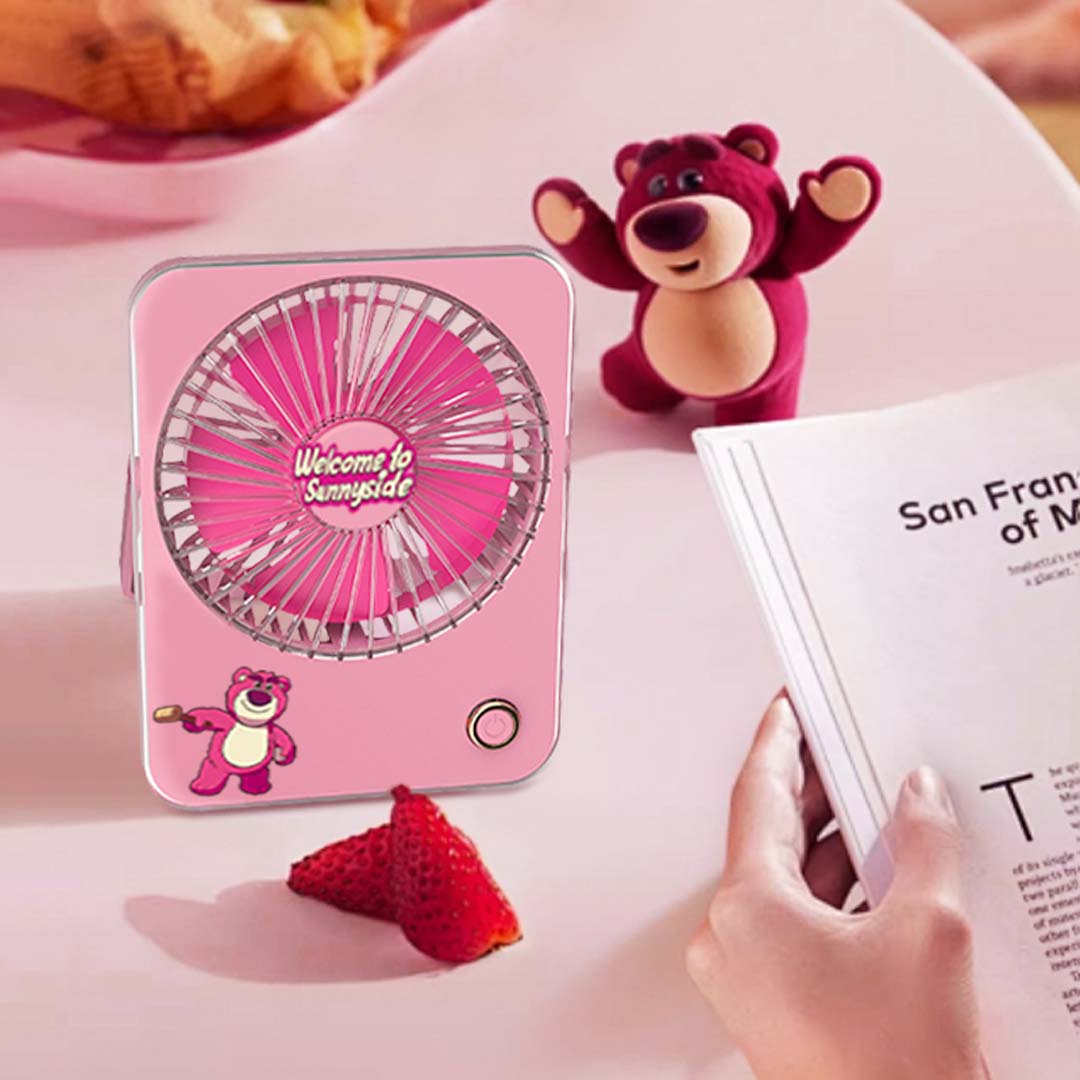 Lotso Toy Story Welcome to Sunnyside Desktop Fan (Pink) by Amaze Max