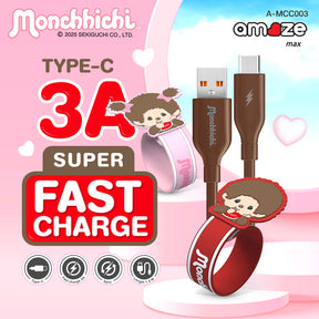 Monchhichi Boy&Girl Cable 3A 120cm (Brown) by Amaze Max