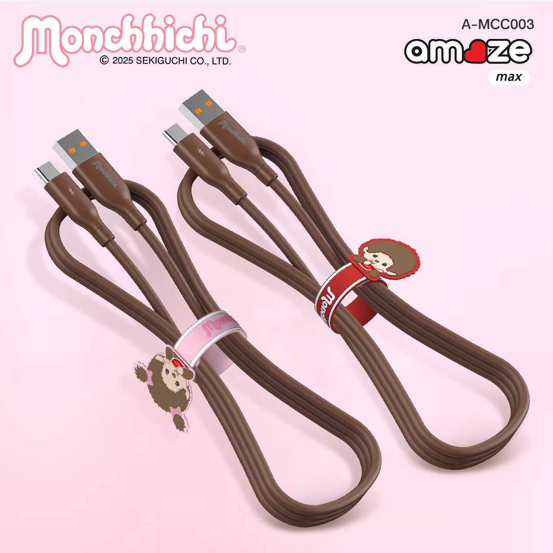 Monchhichi Boy&Girl Cable 3A 120cm (Brown) by Amaze Max