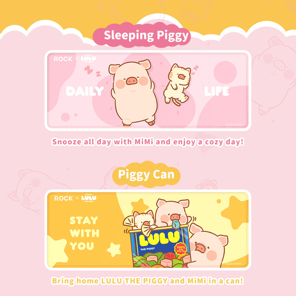 LuLu the Piggy Piggy Can Mouse Pad (Yellow) by Rock