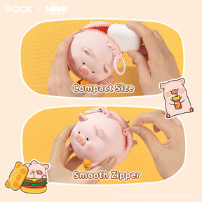 LuLu the Piggy Piggy Peach Silicone Earphone Bag by Rock
