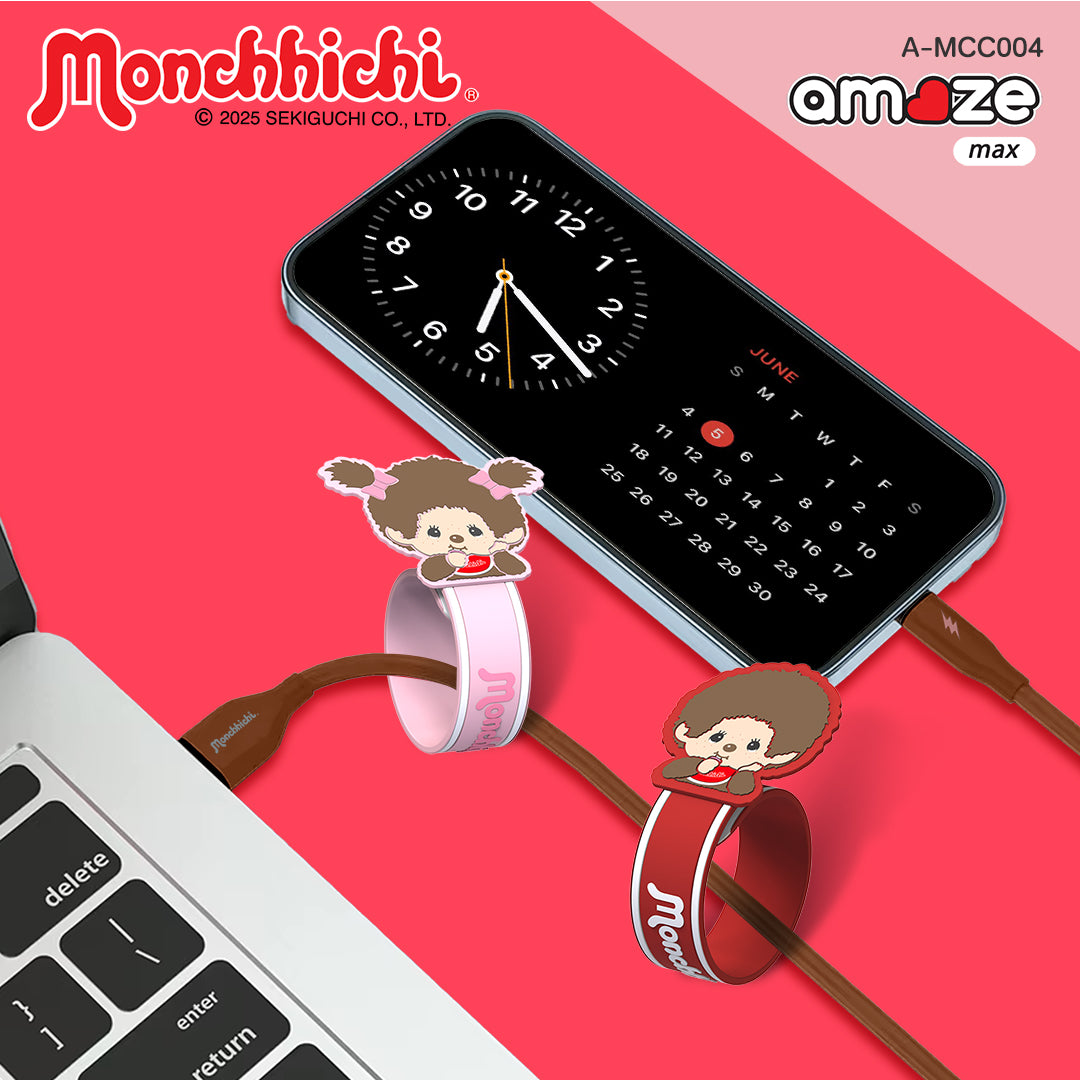 Monchhichi Boy&Girl Cable 3A 120cm (Brown) by Amaze Max