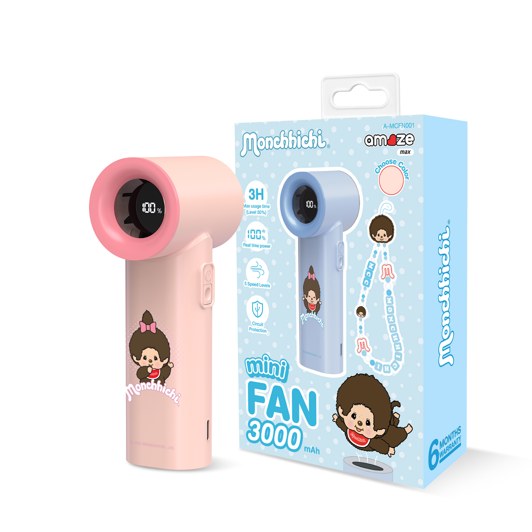 Monchhichi Boy&Girl Portable Fan (Green) by Amaze Max