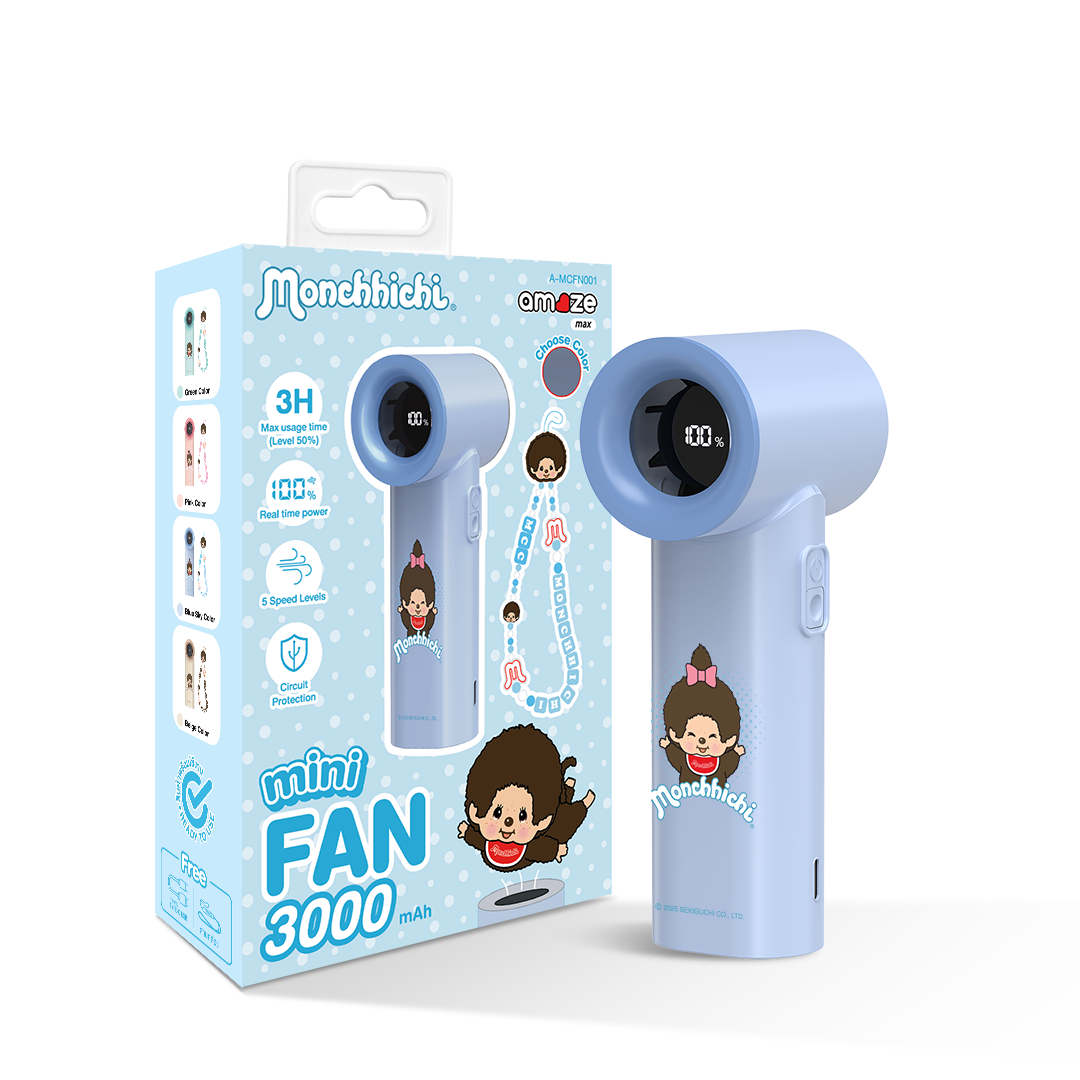 Monchhichi Boy&Girl Portable Fan (Green) by Amaze Max