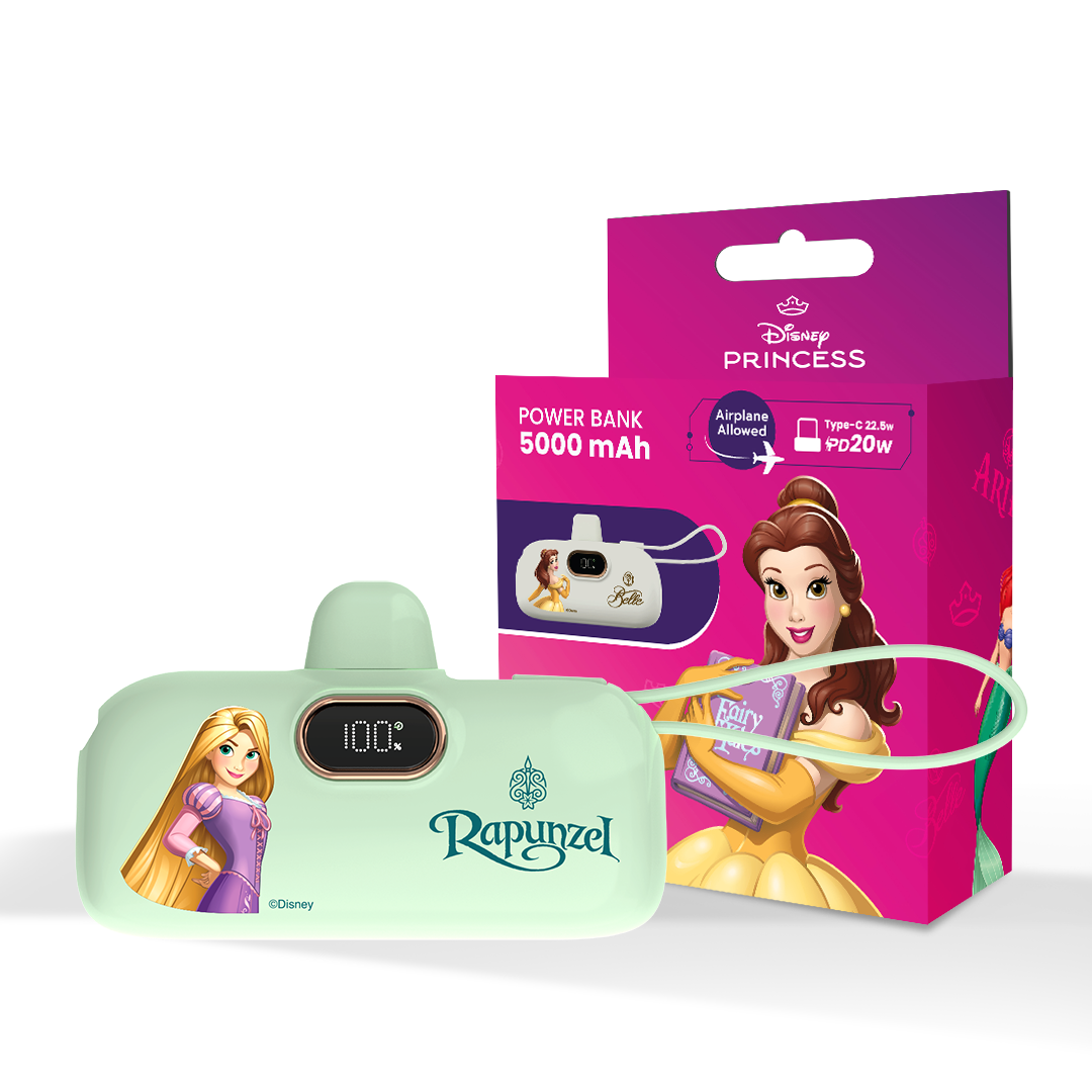 Rapunzel Princess Power Bank Type-C (5000mAh) (Green) by Amaze Max