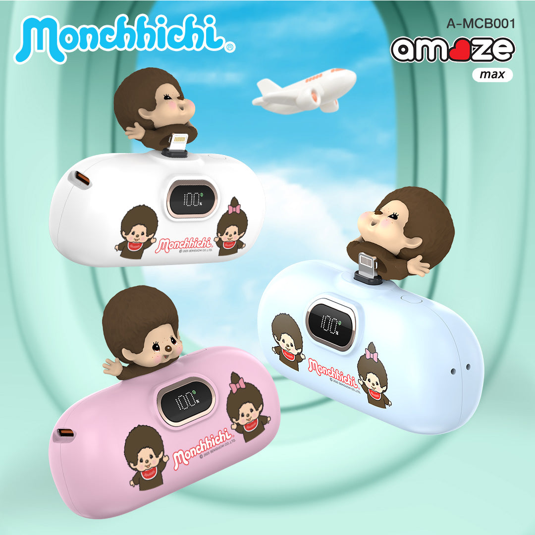 Monchhichi Boy & Girl Power Bank Lightning& Type-C  (5000mAh) by Amaze Max