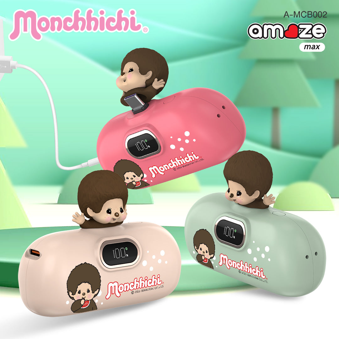 Monchhichi Boy & Girl Power Bank Lightning& Type-C  (5000mAh) by Amaze Max
