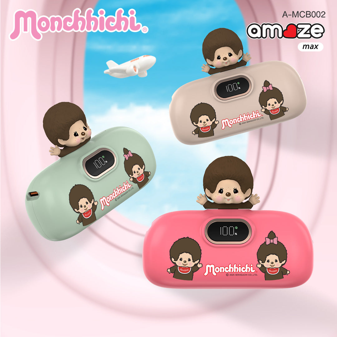 Monchhichi Boy & Girl Power Bank Lightning& Type-C  (5000mAh) by Amaze Max