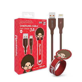 Monchhichi Boy&Girl Cable 3A 120cm (Brown) by Amaze Max