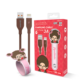 Monchhichi Boy&Girl Cable 3A 120cm (Brown) by Amaze Max