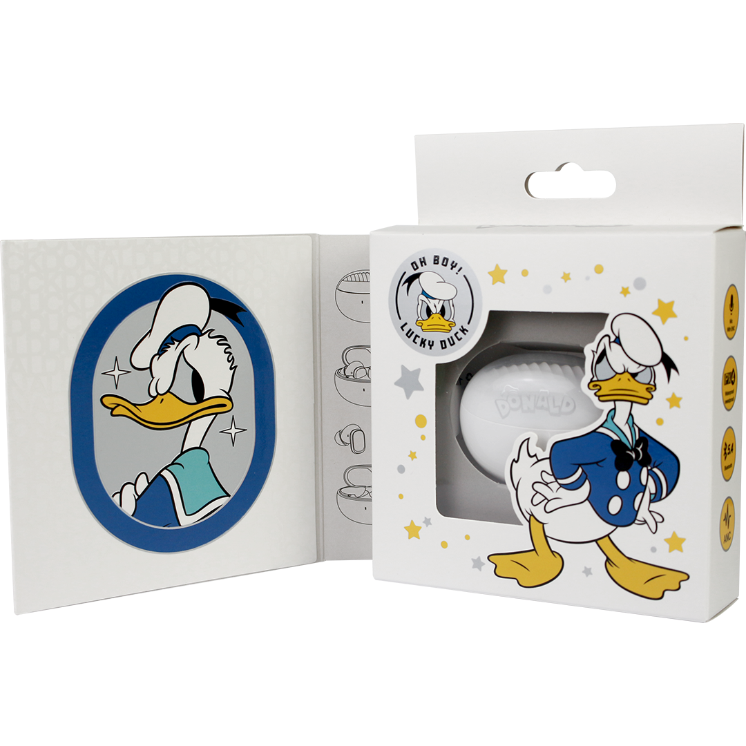 Donald Duck Mickey Mouse & Friends TWS Earphone (White) by Asaki