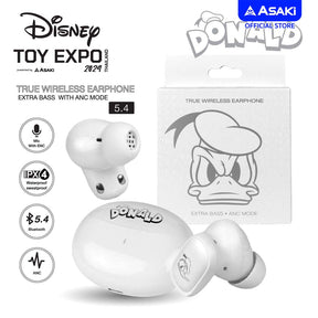 Donald Duck Mickey Mouse & Friends TWS Earphone (White) by Asaki