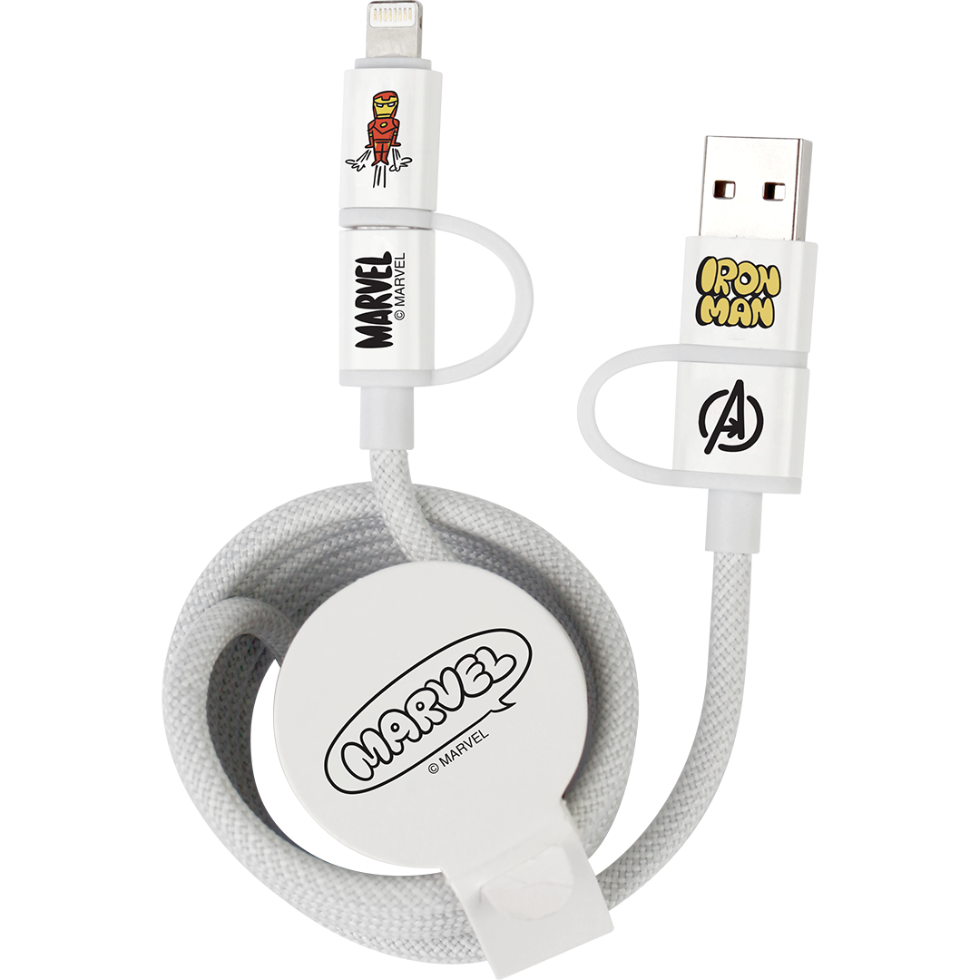 Marvel 4-in-1 Cable (White) by Asaki