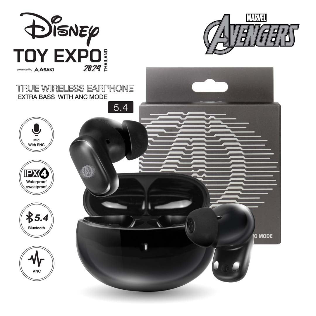 Avenger Marvel TWS Earphone (Black) by Asaki