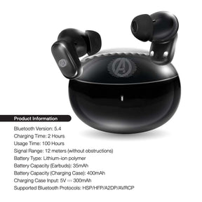 Avenger Marvel TWS Earphone (Black) by Asaki