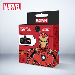 Iron Man Marvel Power Bank Type-C (5000mAh) (Black) by Amaze Max