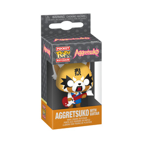 Aggretsuko with Guitar Pocket POP! Keychain: Sanrio Aggretsuko by Funko