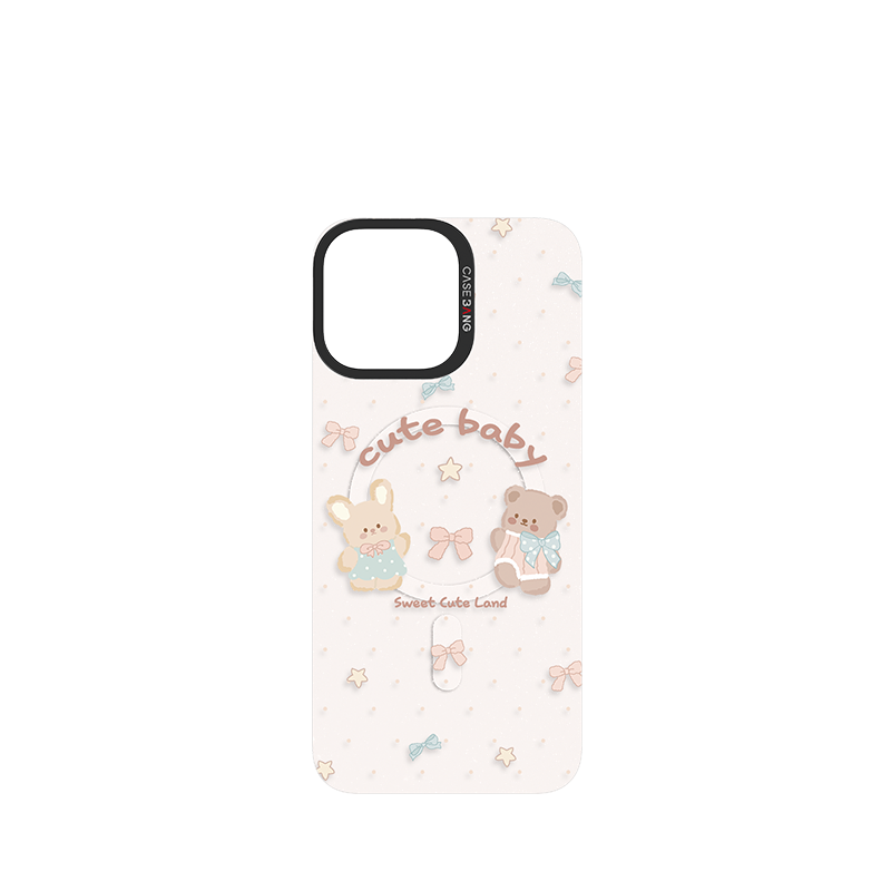 Rabbit and Bear Ballet Trinket Phone Case Cover (iPhone 13 Pro Max - 16 Pro Max) by Casebang