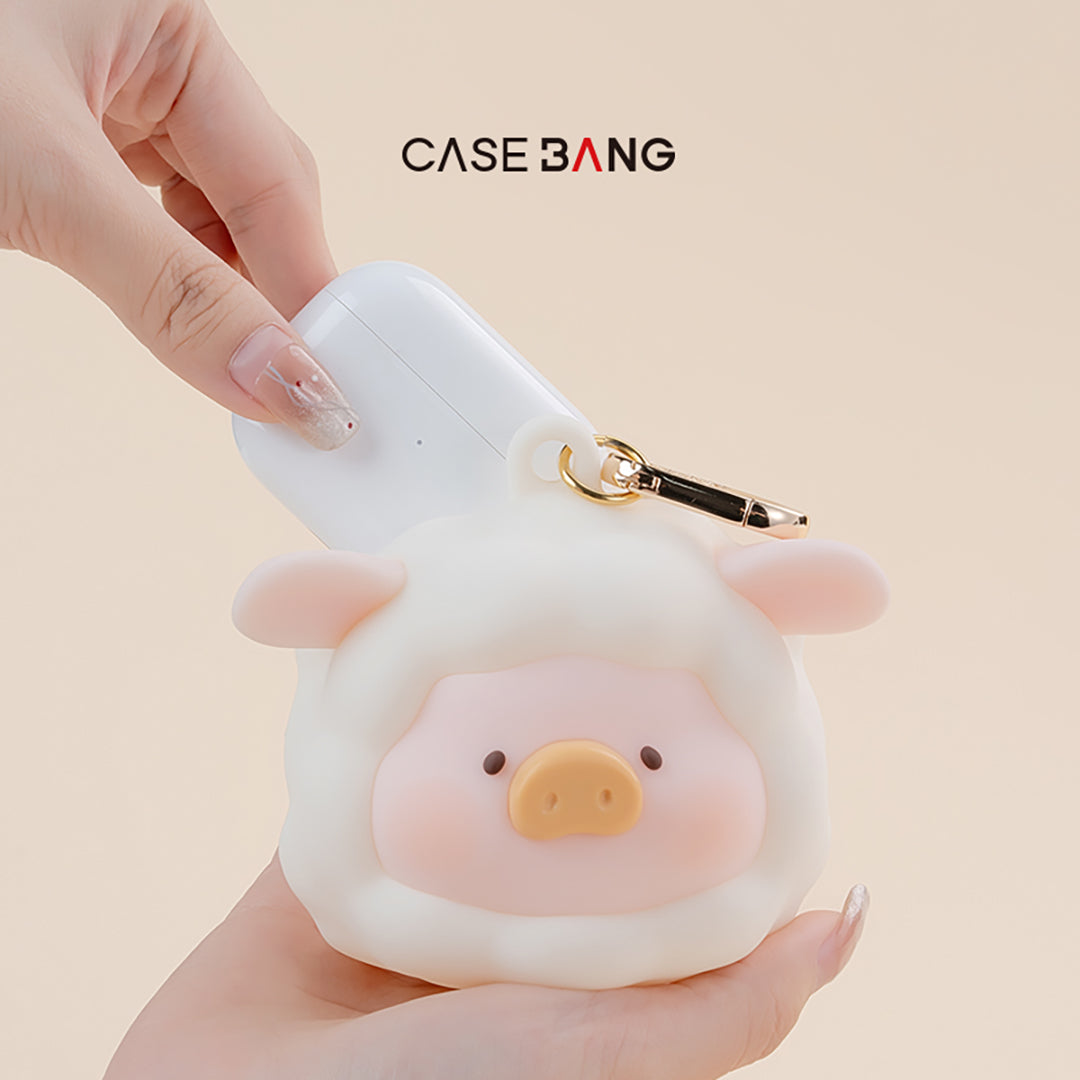 Lulu the Piggy Silicone Earphone Storage Bag (Sheep Pig) by Casebang