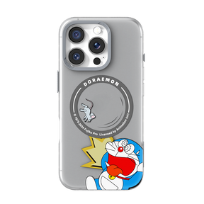 Doraemon In Share Magnetic Case (iPhone 15 Pro - 16 Pro Max) (Grey) by Rock