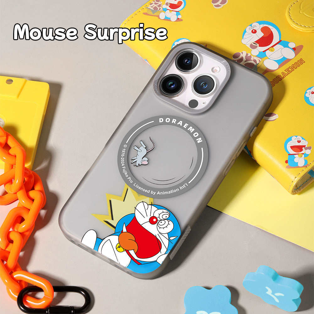 Doraemon In Share Magnetic Case (iPhone 15 Pro - 16 Pro Max) (Grey) by Rock