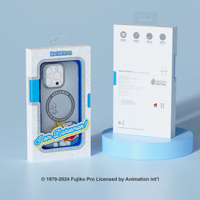 Doraemon In Share Magnetic Case (iPhone 15 Pro - 16 Pro Max) (Grey) by Rock