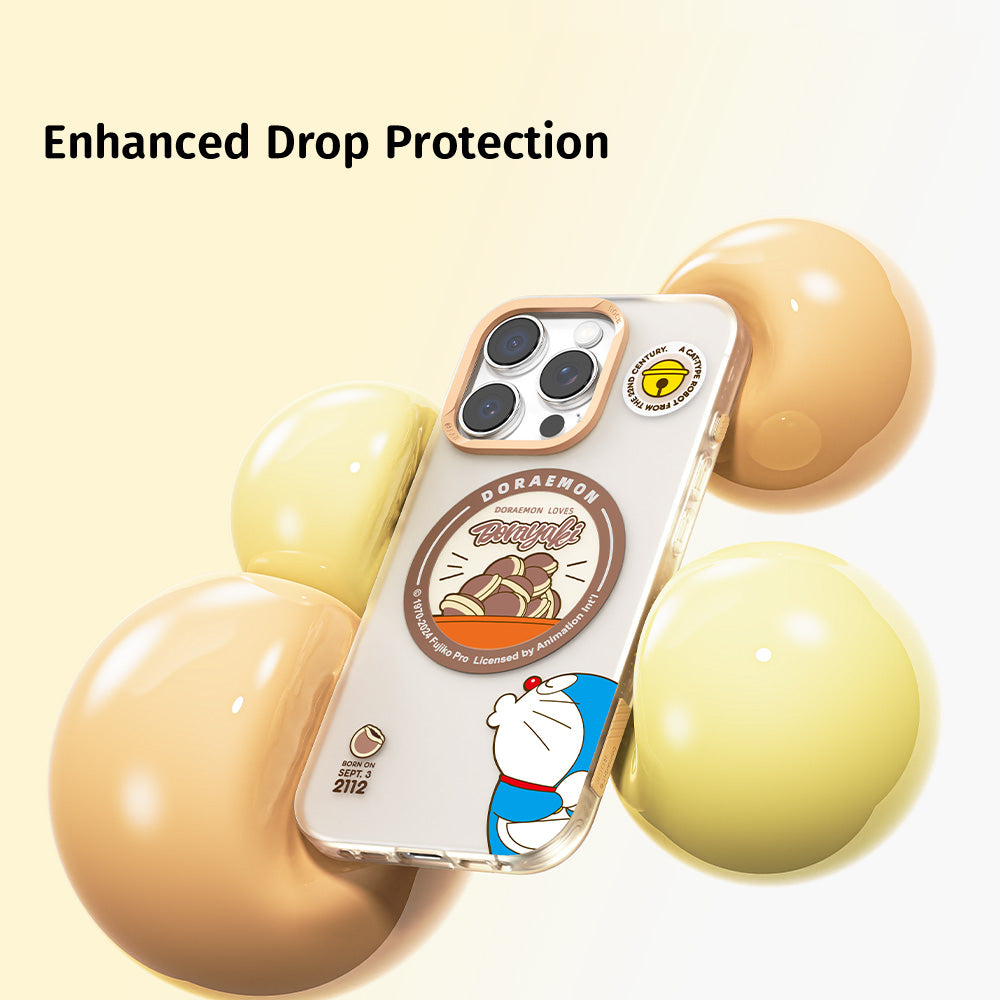 Doraemon In Share Magnetic Case (iPhone 15 Pro - 16 Pro Max) (Grey) by Rock