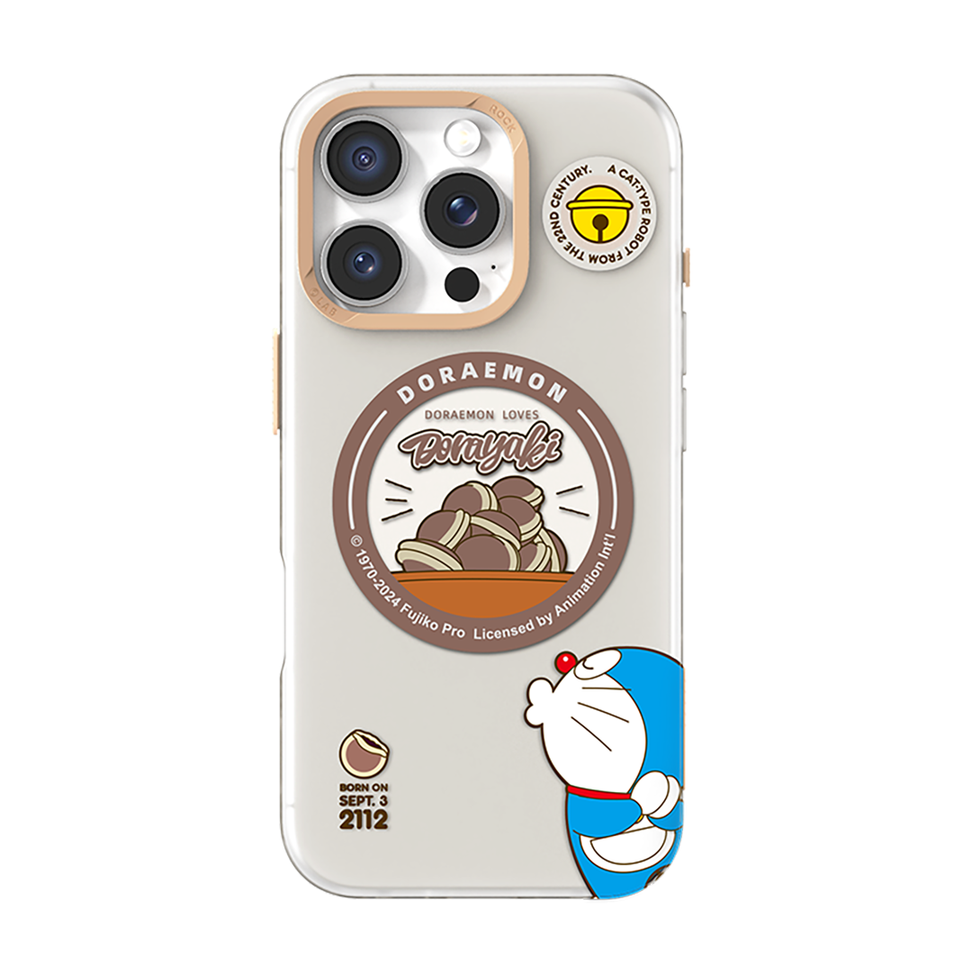 Doraemon In Share Magnetic Case (iPhone 15 Pro - 16 Pro Max) (Grey) by Rock