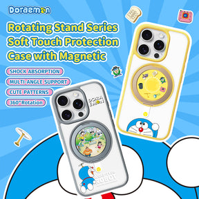 Doraemon Rotating Stand Magnetic Case (iPhone) (Yellow) by Rock