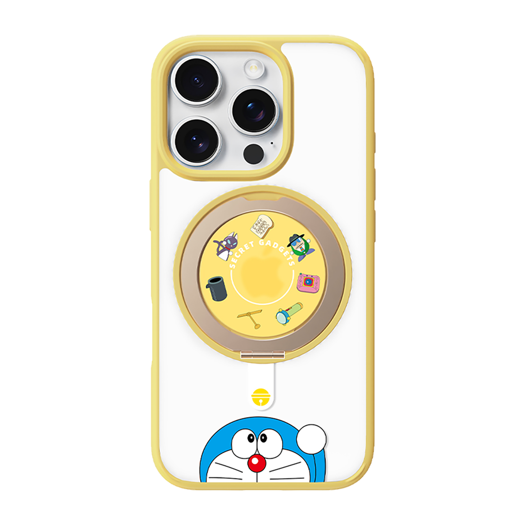 Doraemon Rotating Stand Magnetic Case (iPhone) (Yellow) by Rock