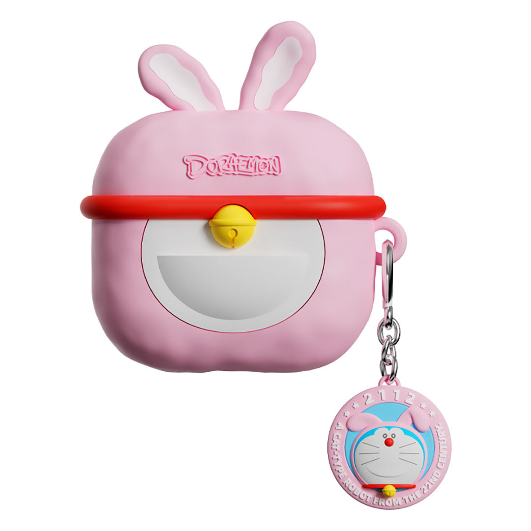 Doraemon Treasure Bag Rabbit Silicone Case (Airpods 4) (Pink) by Rock