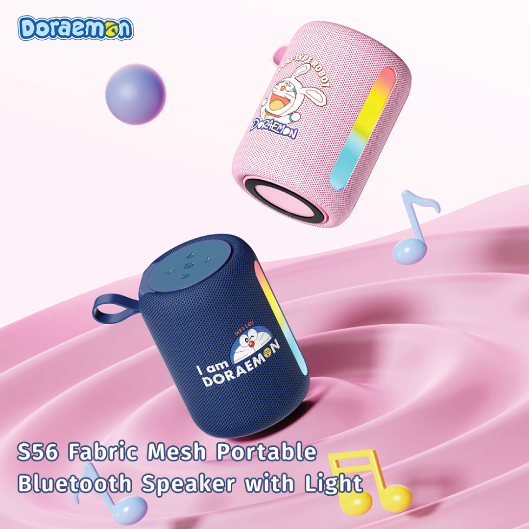 Doraemon S56 Fabric Mesh Lamp Speaker (Pink) by Rock