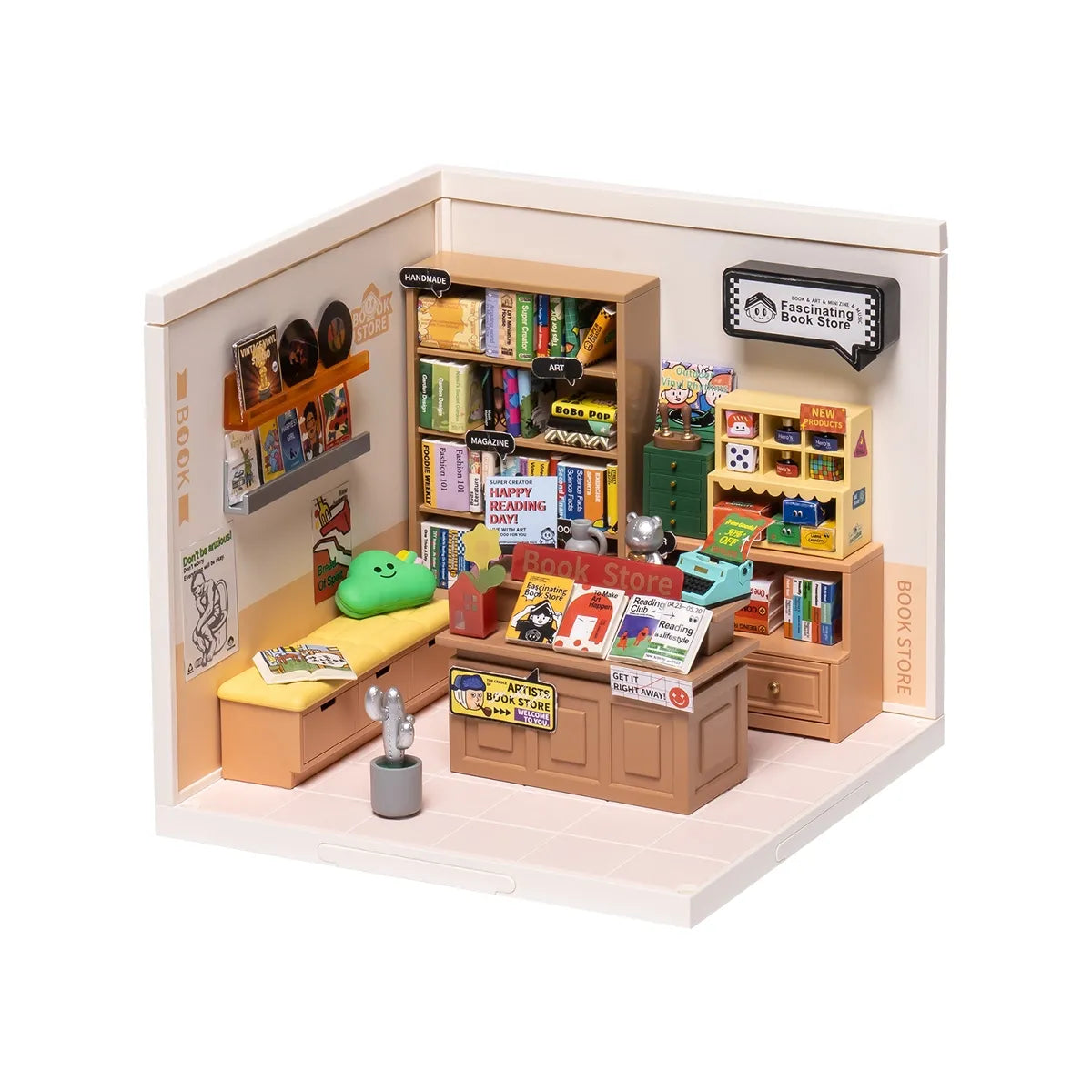 Super Creator Fascinating Book Store DIY Miniature House (DW004) by Rolife